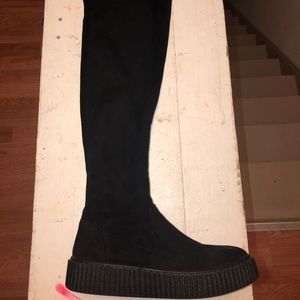 Thigh high platform boot